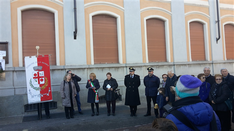 Il ricordo dei coniugi Maria e Luigi Oberto alla presenza delle autorità.
ph. Tiziana Martino