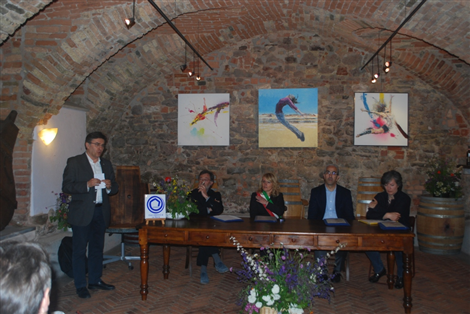 ROBERTO CERRATO, L'ARCHITETTO ENRICO RUDELLA, IL SINDACO MARIALUISA ASCHERI , L'ASSESSORE ALBERTO VALMAGGIA, L'ARCHITETTO MARINA BONAUDO