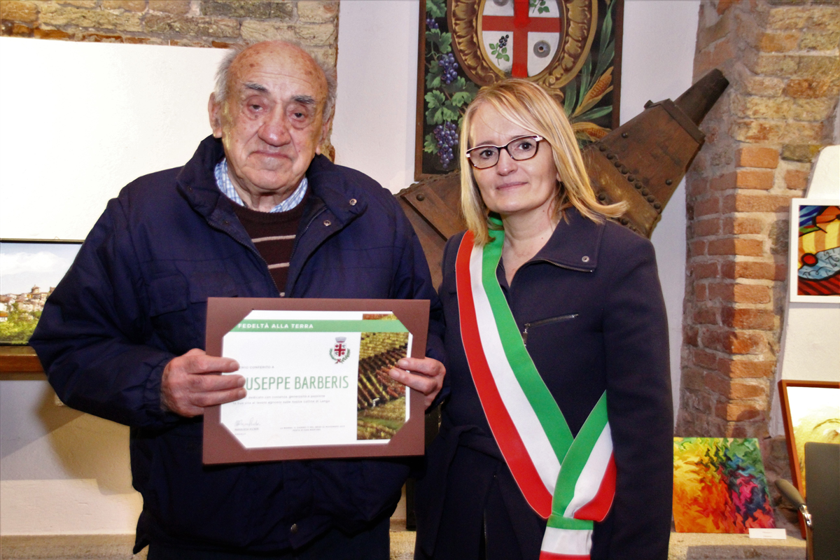 Premio Fedeltà alla terra Sig. Giuseppe Barberis